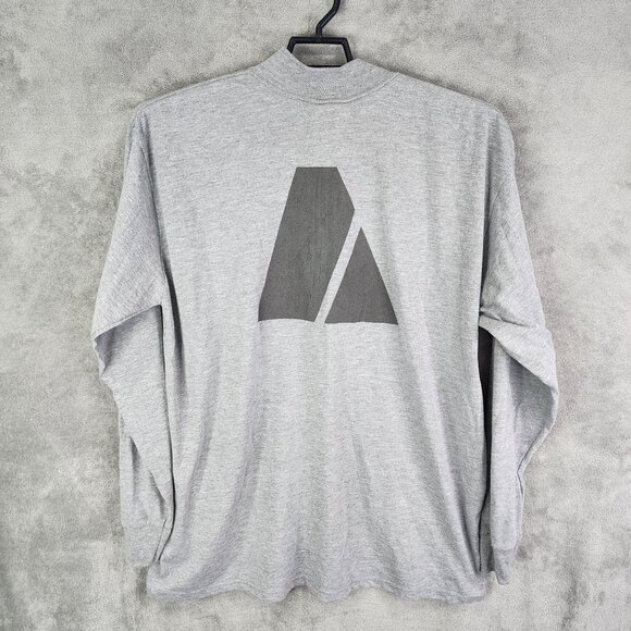 Mens Gray Army Physical Fitness Uniform Shirt Long Sleeve 100% Polyester Size XL - Picture 4 of 7